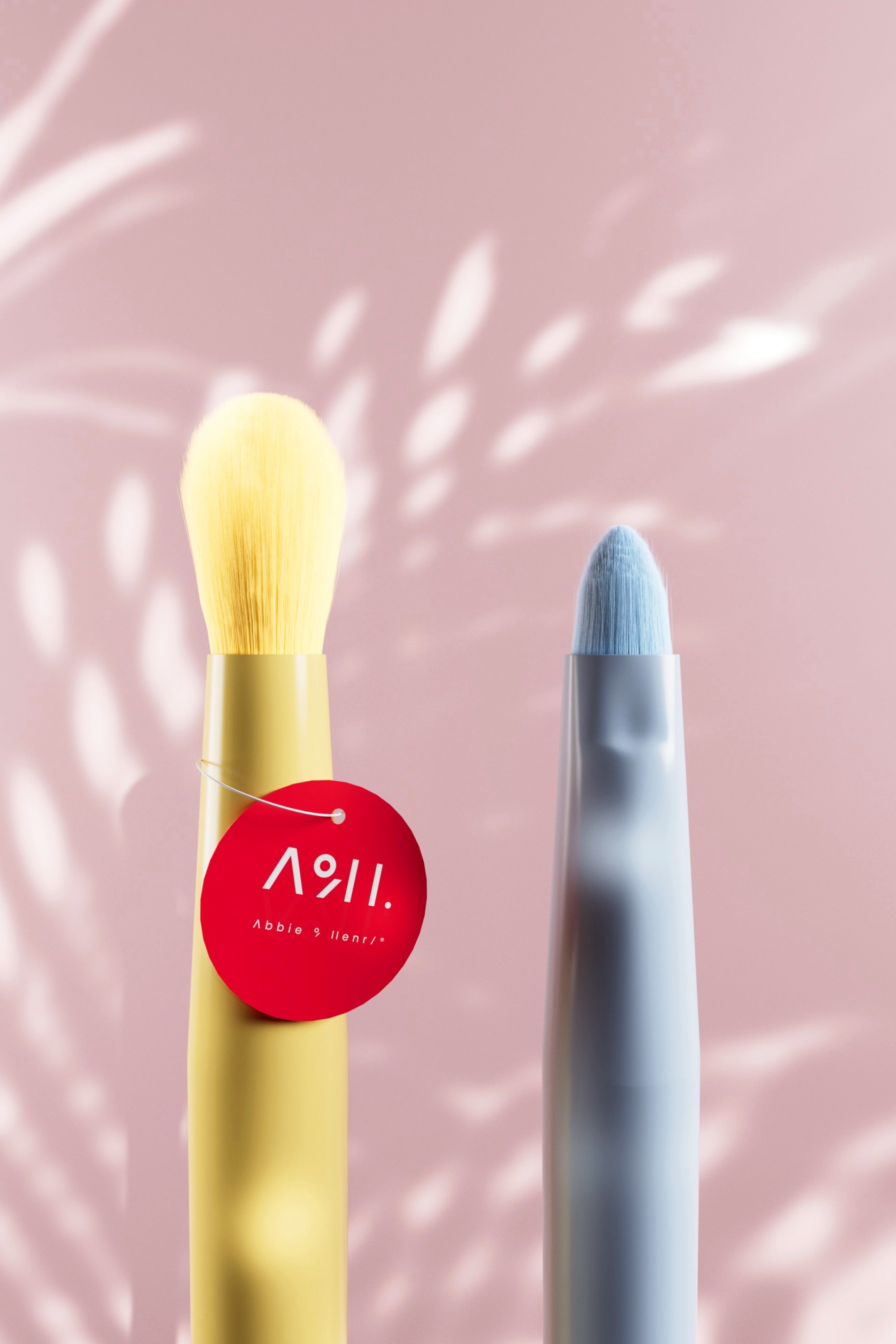 Juego de 17 brochas de maquillaje minimalistas y coloridas A&H